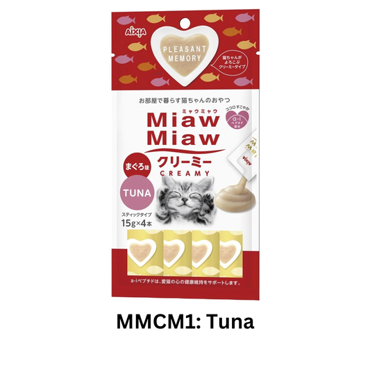 (MOQ: 8 packs, Can mix) Aixia Miaw Miaw Creamy - Tuna 15g x 4 (MMCM1)