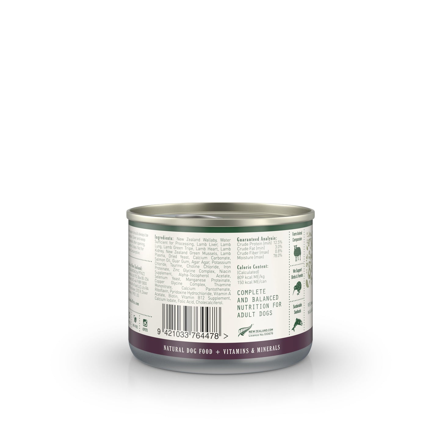 Zealandia Dog Wallaby Pate 185g (24 Cans)