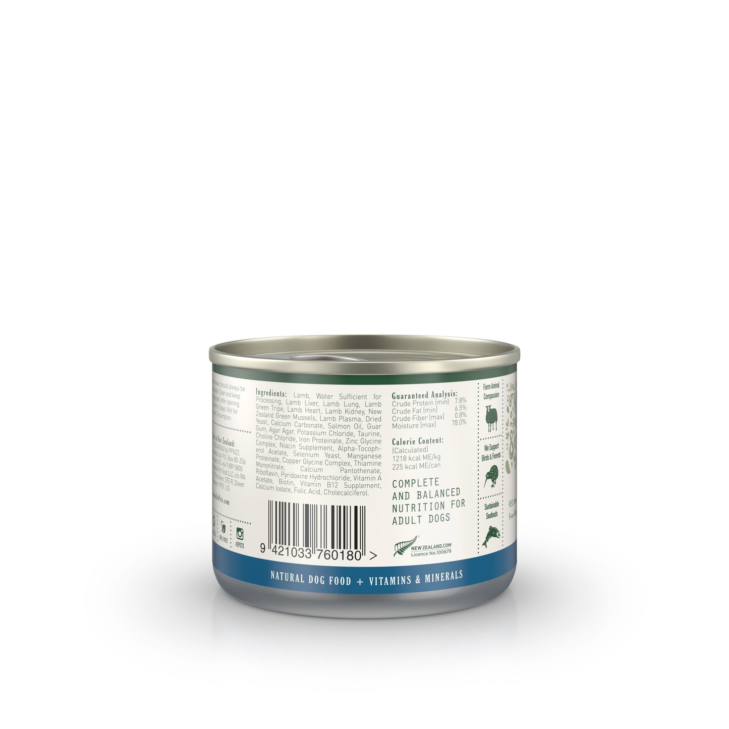 Zealandia Dog Lamb Pate 185g (24 Cans)