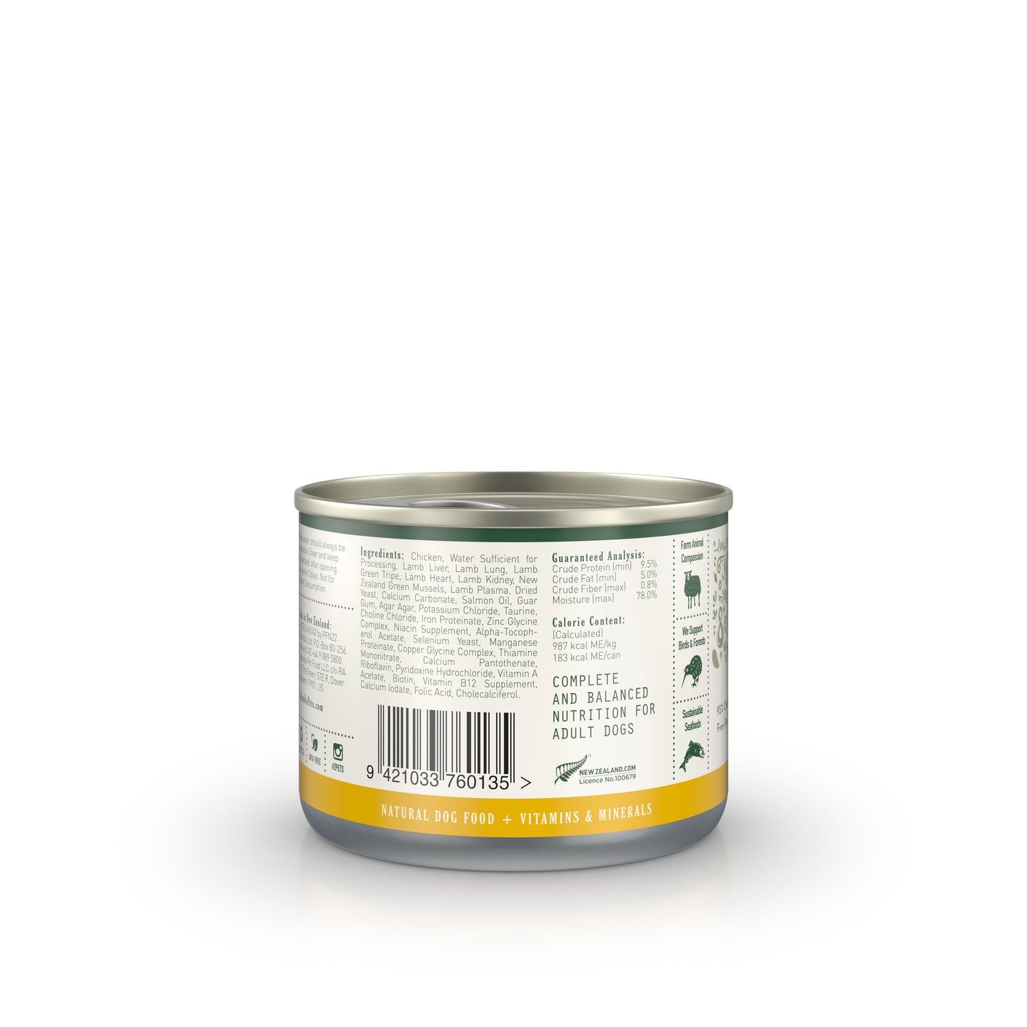 Zealandia Dog Chicken Pate 185g (24 Cans)