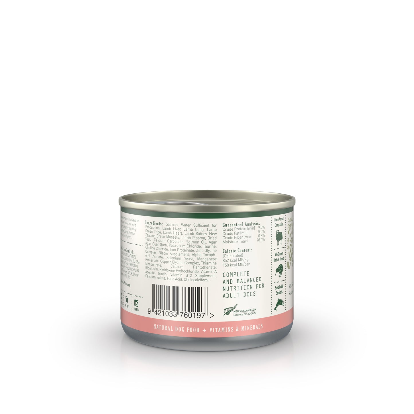 Zealandia Dog Salmon Pate 185g (24 Cans)