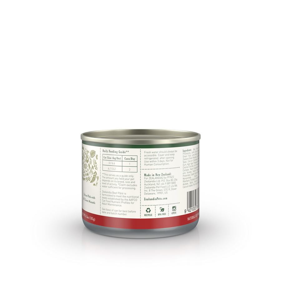 Zealandia Cat Beef Pâté 185g (24 Cans)